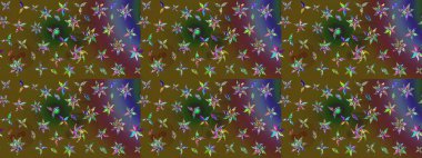 Yumuşak pamuk tasarımı. Yumuşak fayans. Klasik çiçek desenli. Raster 'ın taze dokusu. Paketleme, tekstil, duvar kağıdı için çiçek arkaplanı.