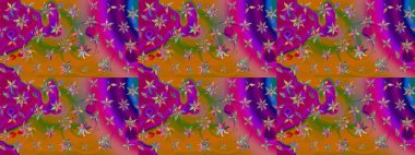 Klasik çiçek desenli. Yumuşak pamuk tasarımı. Paketleme, tekstil, duvar kâğıdı için çiçek eskizi. Yumuşak fayans. Raster taze dokusu.