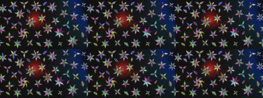 Raster illüstrasyonundaki çiçek desenli çizim. Gri renkli çiçekler.