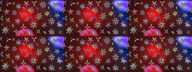 Kahverengi renklerde. Kahverengi renkte kahverengi papatya deseni. Raster illüstrasyonu.