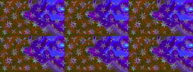 Çiçekli zambakların eskiz geçmişi. Parlak çiçekli kolaj çiçekleri kahverengi. Çiçek tasarımı için inanılmaz kolaj cennet tarzı..