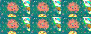 Raster Güzel kumaş deseni. Çiçek arkaplan ile soyut zarafet çizim deseni.