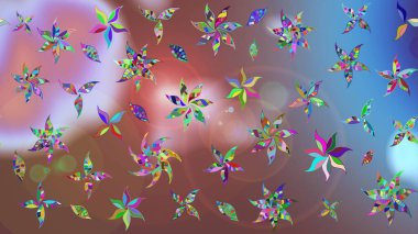 Sanat, çiçeklere ilham verir ve arka plan bırakır. Kahverengi el çizimi. Raster deseni. Karalama çiçekleri çizim deseni.