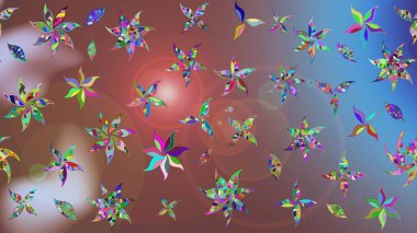 Eski usul küçük çiçekli şirin bir eskiz deseni. Raster illüstrasyonu. Kumaş, duvar kağıdı ve kağıt üzerine baskı yapmak için gelişen arka plan. Moda arka planında parlak buketler.