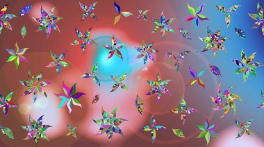 Çiçekli çiçek deseni, suluboya. Raster deseni. Süslü kumaş deseni.