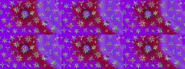 Raster illüstrasyonu. Raster deseni. Soyut çiçek çizim kalıbı arka planı. Küçük çiçekteki sevimli çiçek deseni. Menekşe renklerinde.