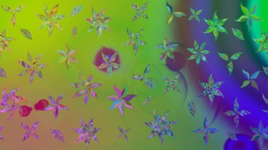 Renkli Bahar Teması eskiz kalıbı. Karalama çiçeği. Düz Çiçek Elementleri Tasarımı. Zentangle soyut çiçekleri. Raster illüstrasyonu. Şirin kumaş deseni.