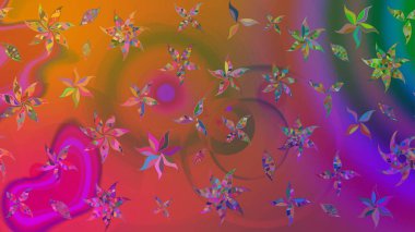 Raster Hip kumaş deseni. Eskiz Vintage Çiçek Deseni.