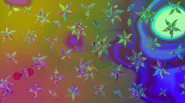 Raster illüstrasyonu. Yeşil renklerde. Çiçekli tebrik kartı. Suluboya çiçek buketi. Çiçek arkaplan. Doğum günü kartı ya da düğün davetiyesi.