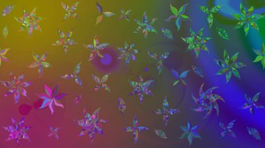 Moda baskıları için zarif bir şablon. Küçük renkli çiçekler. Küçük çiçekte güzel bir desen. Çiçekli yaz çiçekleri. Robot resim. Motley illüstrasyonu.