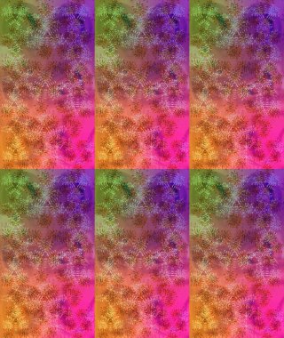 Kar taneleri tasarımı. Harika tasarım posteri, kapak, pembe, mor ve kahverengi renkli kart tasarımı. Retro tarzı doku, soyut kış elementleri. Moda olmuş kar taneleri ve elementler Memphis kartları.