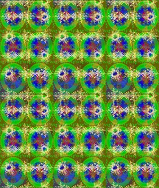 Tekstil, kumaş, ambalaj, hatıra defteri için hoş bir çiçek arkaplanı. Elle çizilmiş çiçek desenli Raster çizimi. Yeşil, mavi ve sarı arka planda. Çocuksu tasarım.