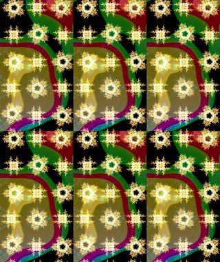 Kar taneleri deseni. Raster Noel soyut renkli arka plan ve tatlı kar tanesi. Şirin desen. Raster illüstrasyonu. Noel Kar Taneleri Arkaplanı.