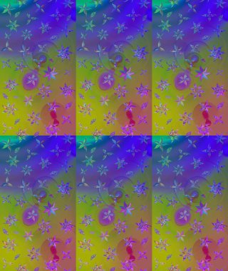 Renkli Bahar Teması eskiz kalıbı. Chichi 'nin kumaş kalıbını çiz. Çiçek deseni. Düz Çiçek Elementleri Tasarımı. Raster illüstrasyonu.