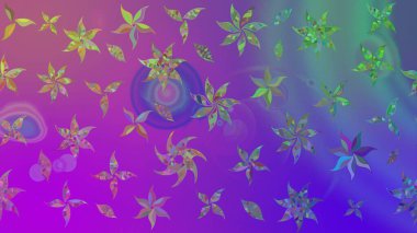 Mor renkli çiçekler. Kumaş desenli papatya çiçekleri ayrıntıları.