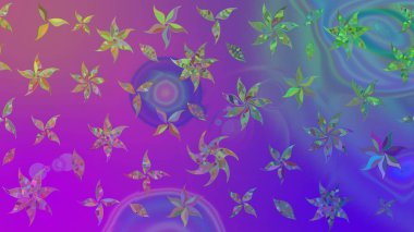 Mor renkli çiçekler. Çizim çiçek deseni duvar kâğıdı olarak kullanılabilir. Raster illüstrasyonu.