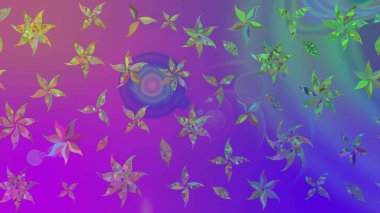 Nazik, narin çiçek arkaplanı. Çiçekli karalama şeklinde Raster çiçek deseni. Mor renkte çiçekler.