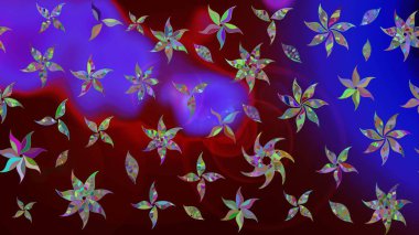 Kahverengi renkli çiçekler. Gömlek baskısı için çiçek boyası. Çiçek eskiz kalıbı geçmişi.