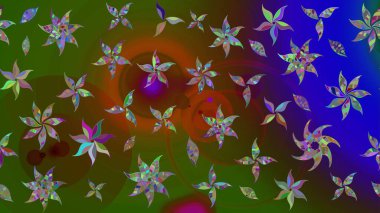 Çiçek arkaplanlı soyut zarafet eskiz deseni. Raster Güzel kumaş deseni.