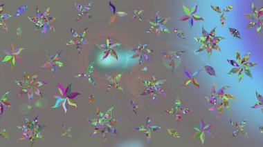 Parlak renkli çiçekleri ve gri renkli yaprakları olan harika bir çiçek deseni. Modern çiçek arkaplanı. Moda baskıları için zarif bir şablon. Halk stili.