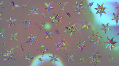 Raster deseni. Bahar çiçekleri dallı desen, gri renkler çiçekli siluet.