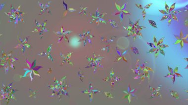 Raster illüstrasyonundaki çiçek desenli çizim. Raster illüstrasyonu. Gri renklerde. Güzel kumaş deseni.