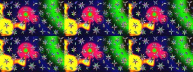 Raster deseni. Yumuşak, mavi renkte yaz çiçekleri. Küçük çiçekteki sevimli çiçek deseni. Raster illüstrasyonu.