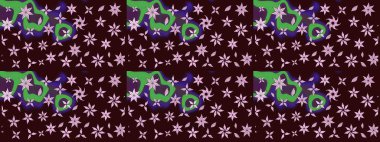 Şirin çiçek elementleri. Düz Çiçek Elementleri Tasarımı. Taslak desenli, modaya uygun kumaş deseni. Raster illüstrasyonu. Renkli Bahar Teması çizim şablonu.