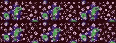 Küçük çiçekteki sevimli çiçek deseni. Kahverengi renkte çiçekler.