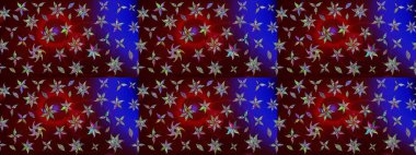 Raster illüstrasyonu. Çiçek buketleriyle klasik bir eskiz şekli. Kahverengi renklerde.