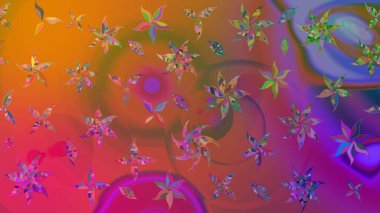 Çiçek arkaplan. Çiçek kompozisyonu. Çiçek kolajı. Raster deseni. - Mor çiçekler. Küçük çiçekte güzel bir desen var. Doğa.