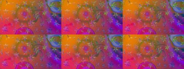 Eski moda arka plan. Güzel, parlak, pürüzsüz kumaş, tuval. Çiçek çelengi. Kıvırcık, parlak örgü. Desen, çizim, çiçek sınırı. Raster illüstrasyonu.