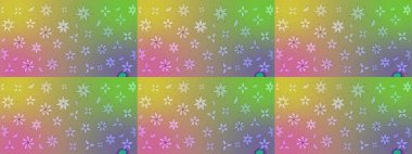 El çizimi çiçek çizimi deseni (fayans). Şirin çiçekli, desenli, nötr renklerde renkli eskiz deseni. Tekstil için suluboya çizim deseni.