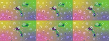 Ağaç dallı bahar çiçekleriyle desen, çiçek siluetiyle nötr renkler. Raster deseni.