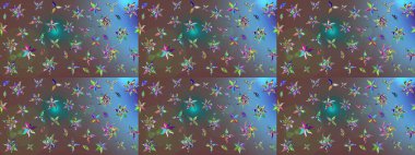 Çiçekli eskiz arkaplanı. Düz Çiçek Elementleri Tasarımı. Renkli Bahar Teması eskiz kalıbı. Çocuk stili.