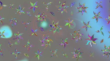 Nazik, narin çiçek arkaplanı. Gri renkli çiçekler. Raster çiçek desenli ve çiçekli..