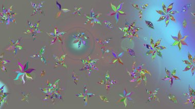 Chichi 'nin kumaş kalıbını çiz. Renkli Bahar Teması eskiz kalıbı. Düz Çiçek Elementleri Tasarımı. Raster illüstrasyonu. Çiçek deseni.