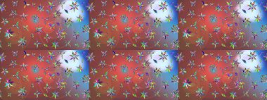 Raster stili kumaş deseni. Çiçekler suluboya çizim deseni.