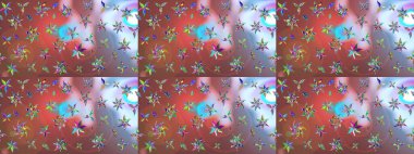 Kahverengi renkli bitkilerden oluşan parlak çiçekli çizim deseni.