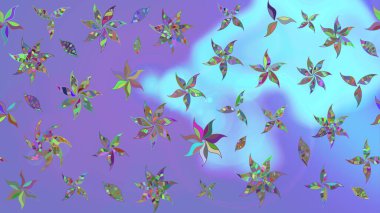 Mor renkli çiçekler. Küçük çiçekte sevimli çiçek deseni var..