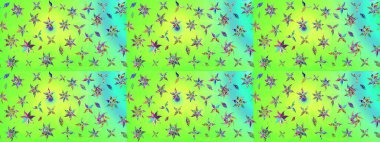 Vadinin yeşil renkli çiçekleri. Çiçekler. Soyut etnik raster çizim kalıbı.