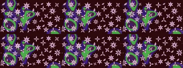 Küçük bir çiçekte eskiz deseni. Raster illüstrasyonu. Hoş bir çiçek geçmişi var. Güzel kumaş deseni.