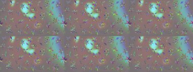 Raster illüstrasyonu. 3D çiçekler, eskiz. Gri renklerde.