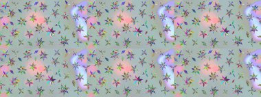 Düz Çiçek Elementleri Tasarımı. Renkli Bahar Teması eskiz kalıbı. Çiçekli eskiz arkaplanı. Çocuk stili.