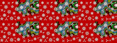 Çiçekli eskiz çizimi. Kırmızı renkte çiçekler. Renkli Yaz Temalı eskiz kalıbı. Düz Çiçek Elementleri Tasarımı.