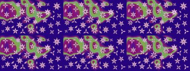 Çiçek desenli eskiz. Mavi renkli çiçekler. Düz Çiçek Elementleri Tasarım Raster illüstrasyonu. Renkli Bahar Teması çizim şablonu.