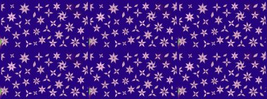 Nazik, sevimli çiçek arkaplanı. Çiçekli karalama şeklinde Raster çiçek deseni. Mavi renkte çiçekler.