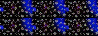 Yaz çiçekleri teması. Siyah renkler. Klasik çiçekler. El çizimi, soyut ve süslü elementler. Suluboya resim taklit Raster illüstrasyonu.