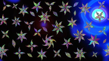 Raster illüstrasyonu. Küçük çiçekteki sevimli çiçek deseni. Çizim.