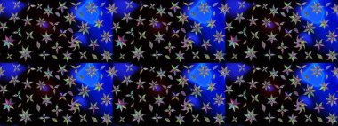 Siyah kıvırcık çiçekler siyah renkte şekillenir. Klasik çiçek tasarımı elementleri. Raster illüstrasyonu.